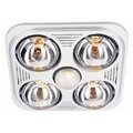 Aero Pure Aero Pure Bathroom Fans A716R W Aero Pure Fan- A716R White-4 Bulb Quiet Bathroom Heater Fan with Light A716R W